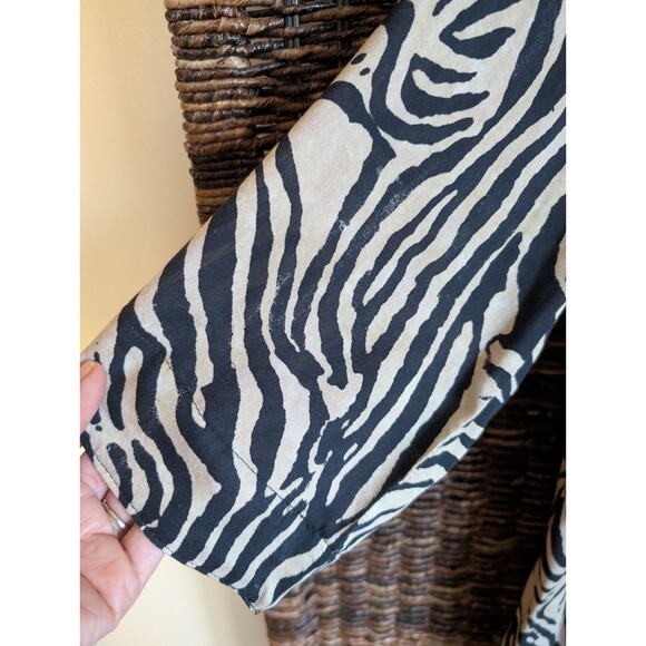 Soft Surroundings Zella Topper Zebra Print Lightweight Jacket 1X Safari Bohemian - Picture 4 of 8